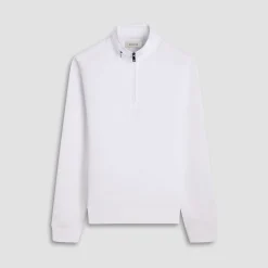 Soft Touch Solid Quarter-Zip Pullover With Hood