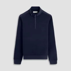 Soft Touch Solid Quarter-Zip Pullover With Hood