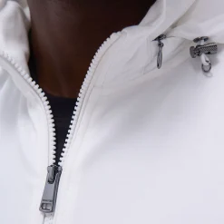 Soft Touch Solid Quarter-Zip Pullover With Hood