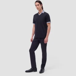 Solid Johnny Collar Polo Shirt