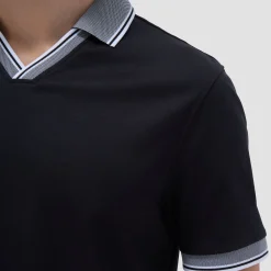 Solid Johnny Collar Polo Shirt