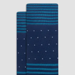Stripe and Dot Mid-Calf Socks