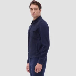 Suede Hybrid Bomber Jacket