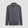 Super Merino Mock Neck Full Zip Sweater