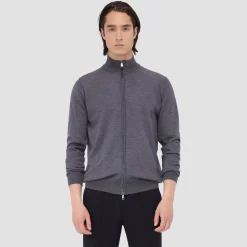Super Merino Mock Neck Full Zip Sweater