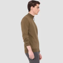 Super Merino Mock Neck Full Zip Sweater