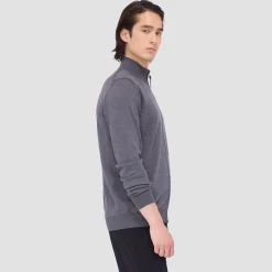 Super Merino Mock Neck Full Zip Sweater