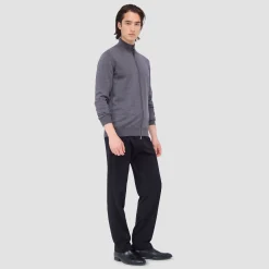 Super Merino Mock Neck Full Zip Sweater
