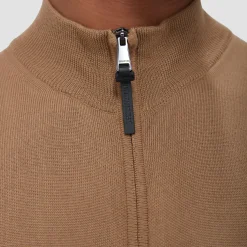 Super Merino Mock Neck Full Zip Sweater