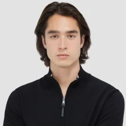 Super Merino Mock Neck Full Zip Sweater