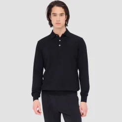 Super Merino Solid Polo Sweater