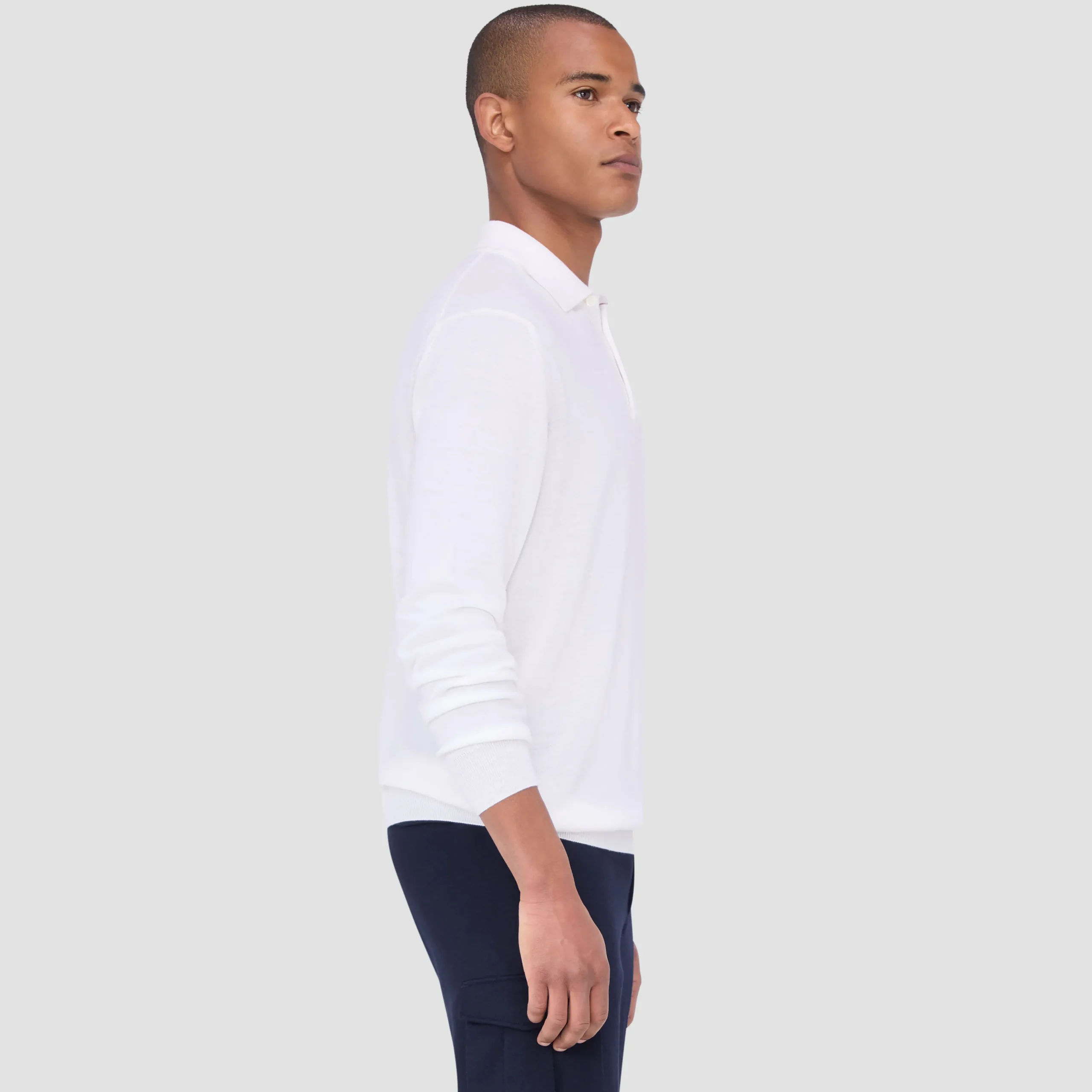 Super Merino Solid Polo Sweater