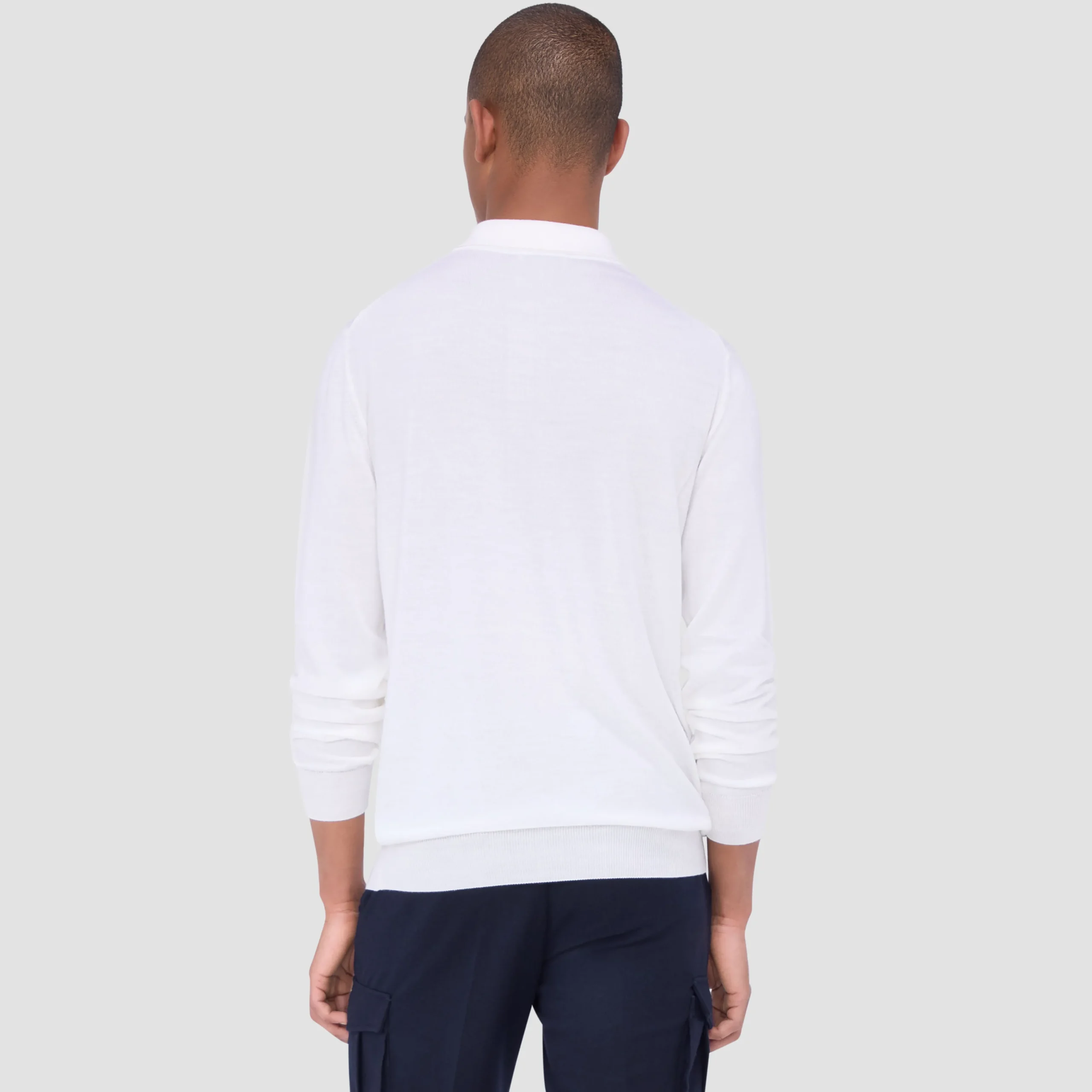 Super Merino Solid Polo Sweater