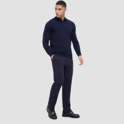 Super Merino Solid Polo Sweater