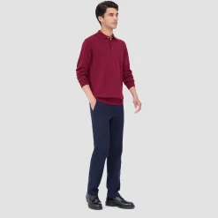 Super Merino Solid Polo Sweater