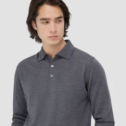 Super Merino Solid Polo Sweater