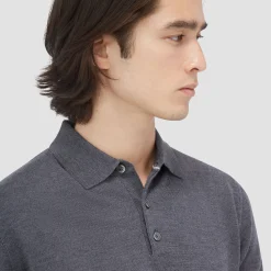 Super Merino Solid Polo Sweater