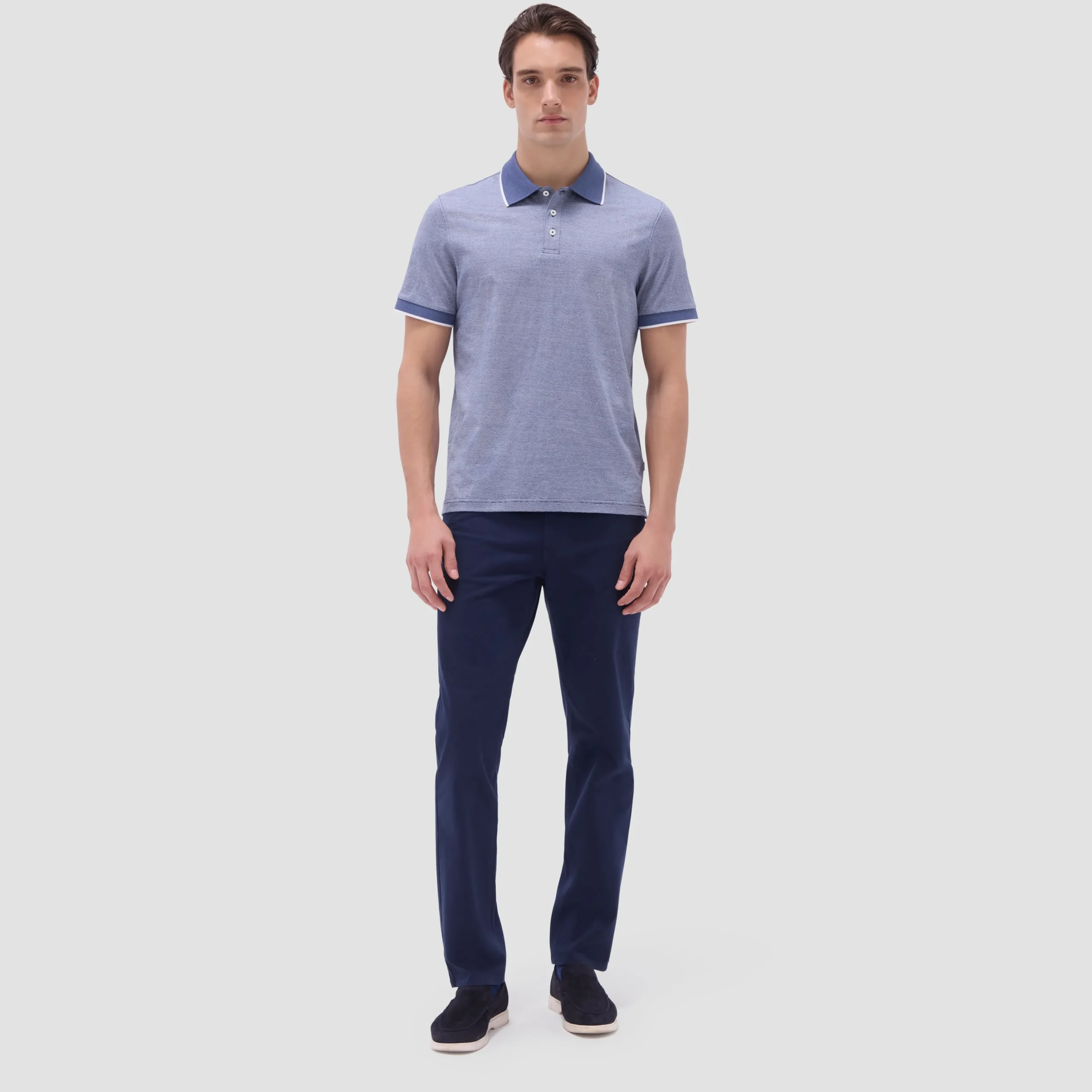 Textured Jacquard Polo Shirt