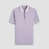 Textured Quarter-Zip Polo Shirt