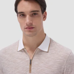 Textured Quarter-Zip Polo Shirt