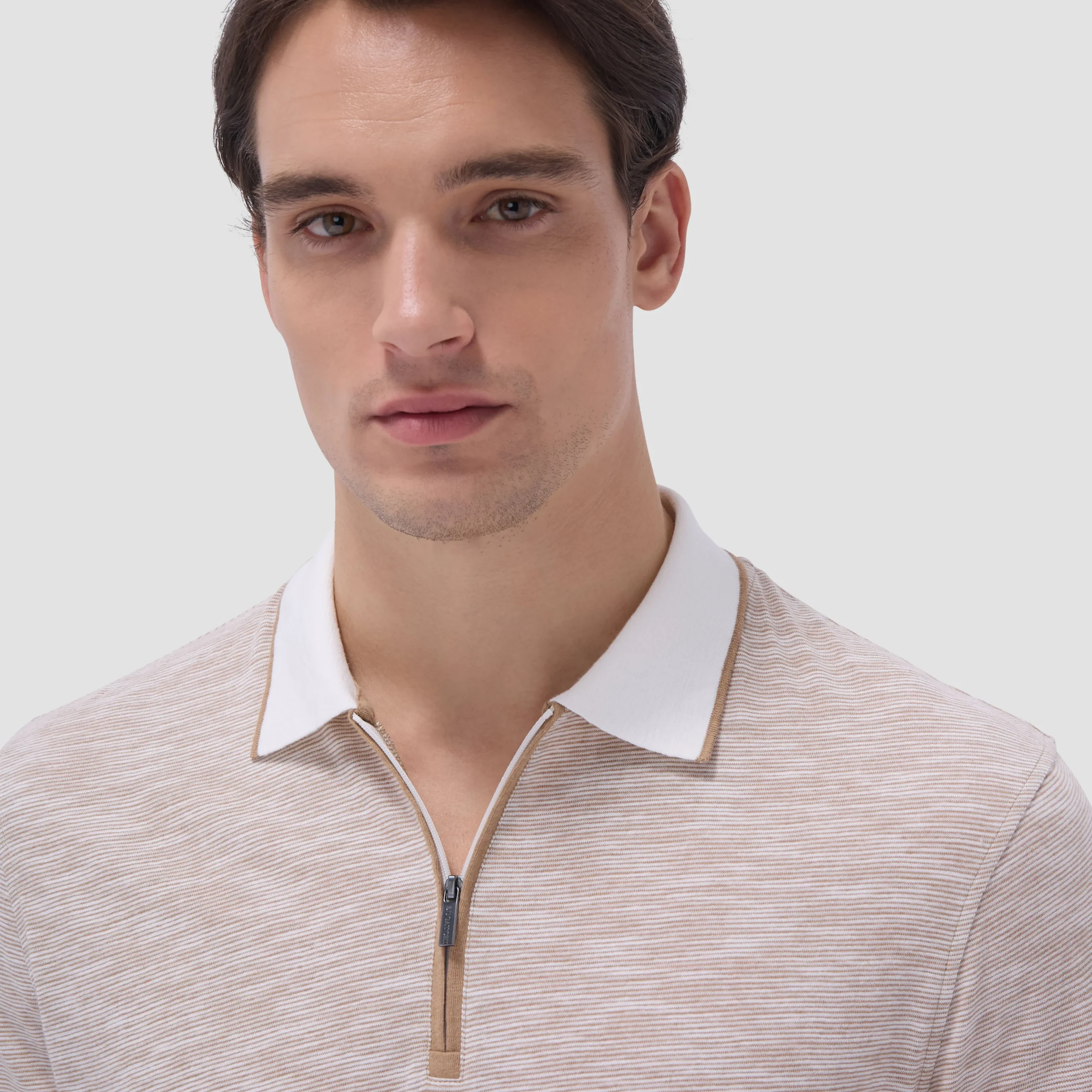 Textured Quarter-Zip Polo Shirt