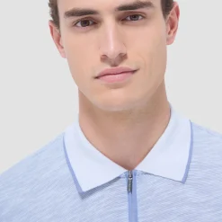 Textured Quarter-Zip Polo Shirt