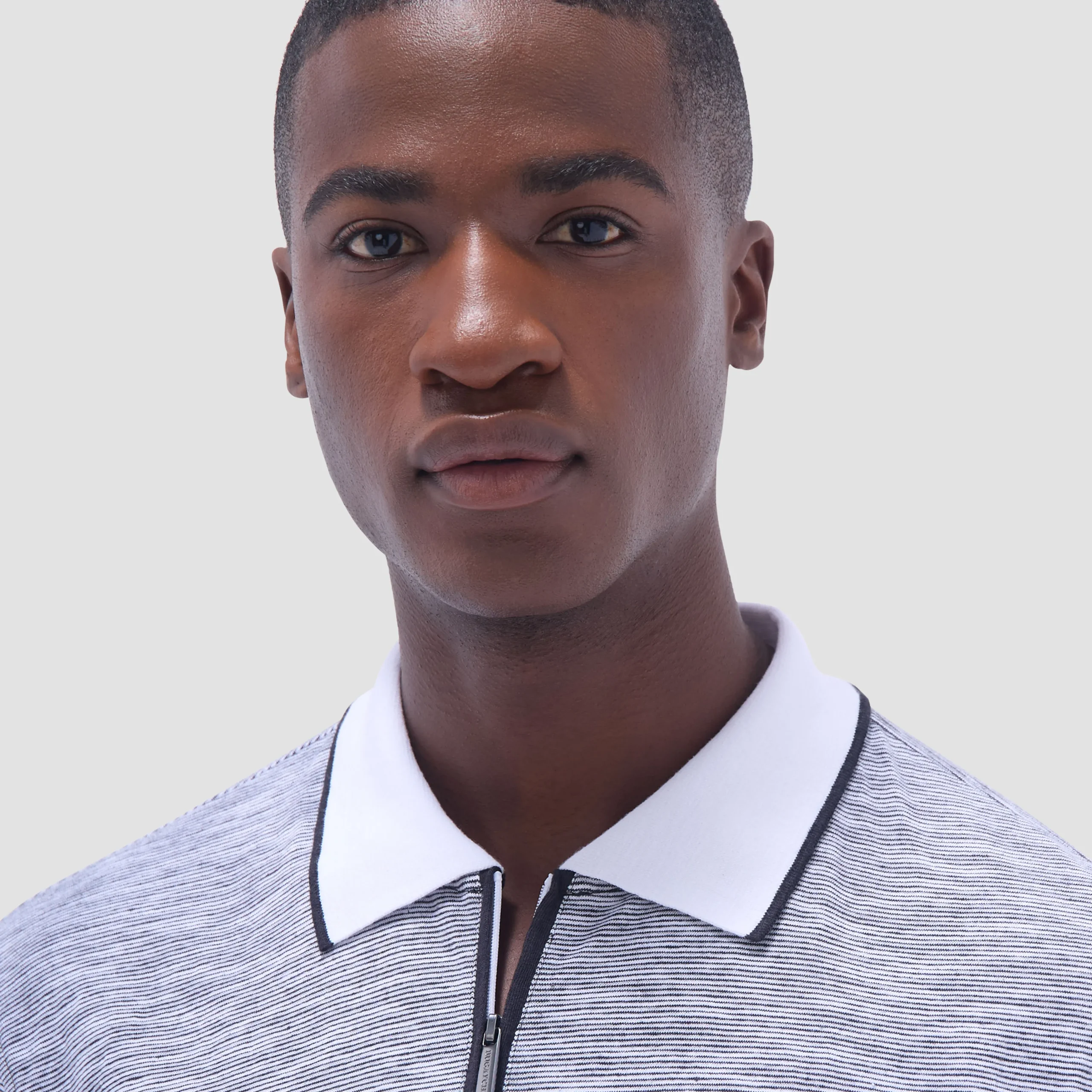 Textured Quarter-Zip Polo Shirt