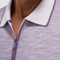 Textured Quarter-Zip Polo Shirt