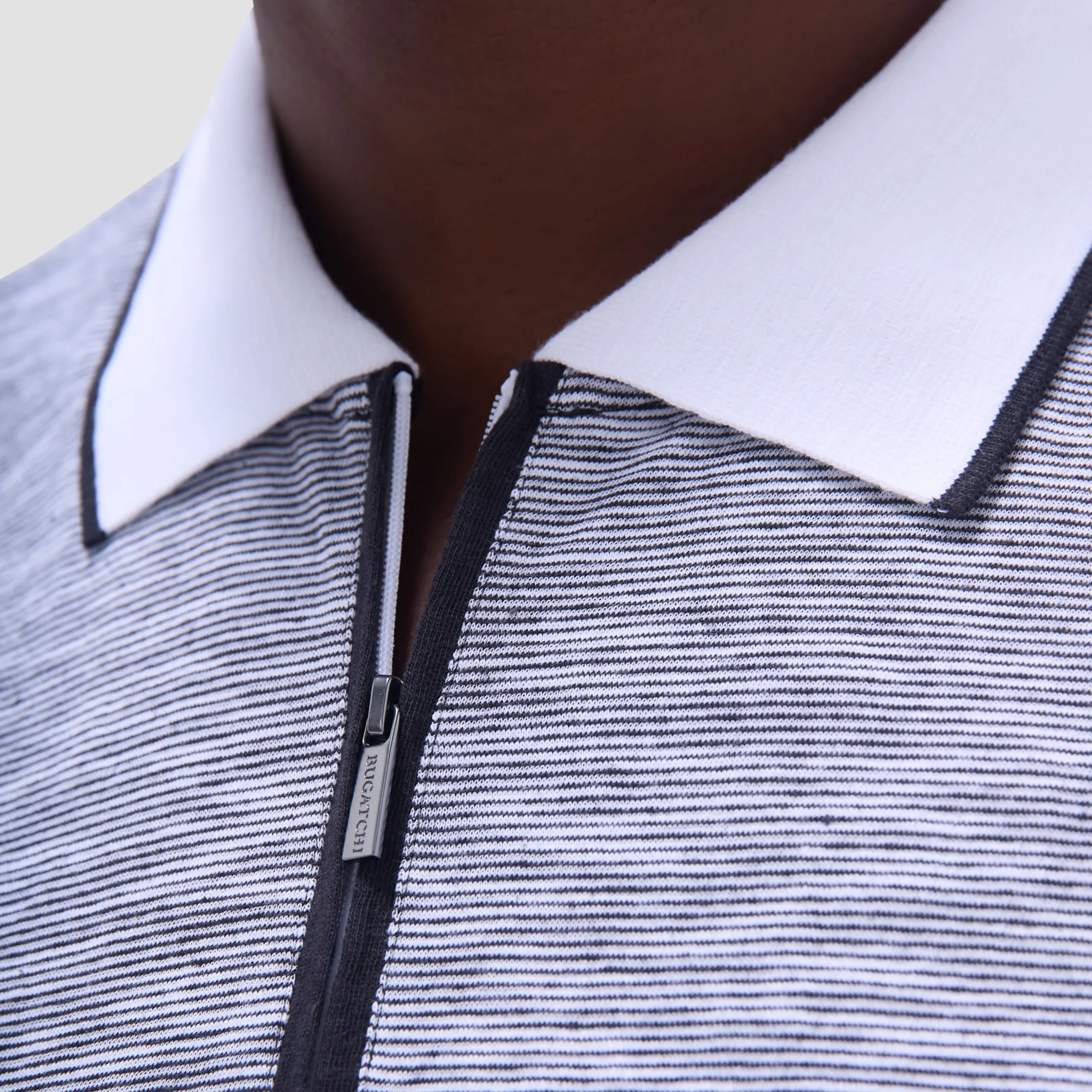 Textured Quarter-Zip Polo Shirt