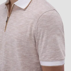 Textured Quarter-Zip Polo Shirt