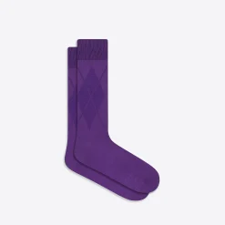 Tonal Argyle Mid-Calf Socks
