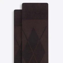Tonal Argyle Mid-Calf Socks