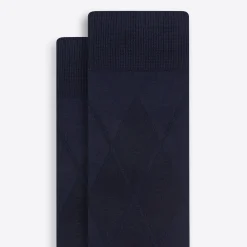 Tonal Argyle Mid-Calf Socks