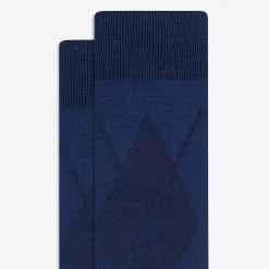 Tonal Argyle Mid-Calf Socks