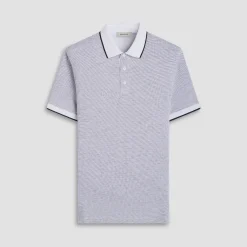 Two-Tone Bird's Eye Polo Shirt