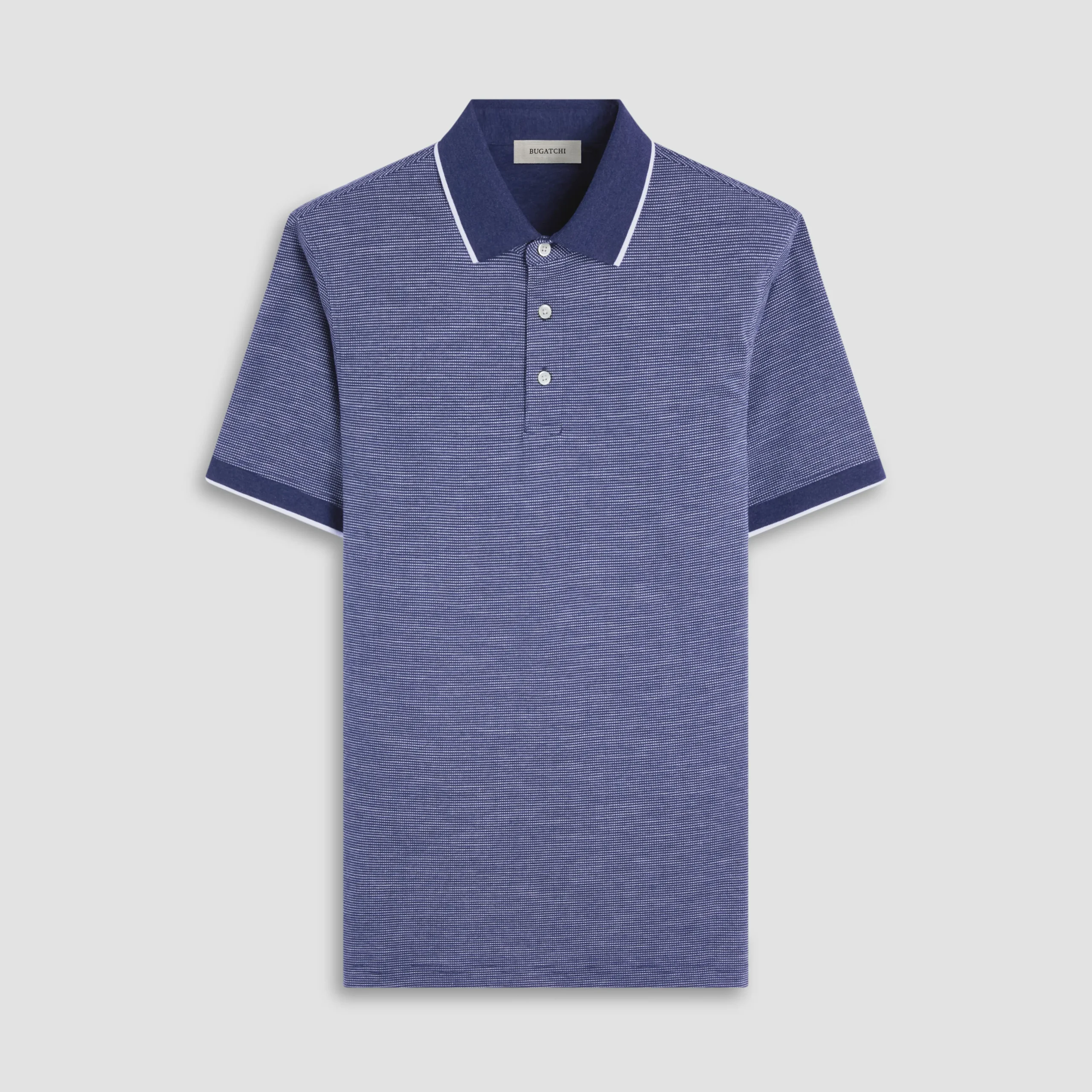 Two-Tone Bird's Eye Polo Shirt