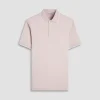 Two-Tone Bird's Eye Polo Shirt