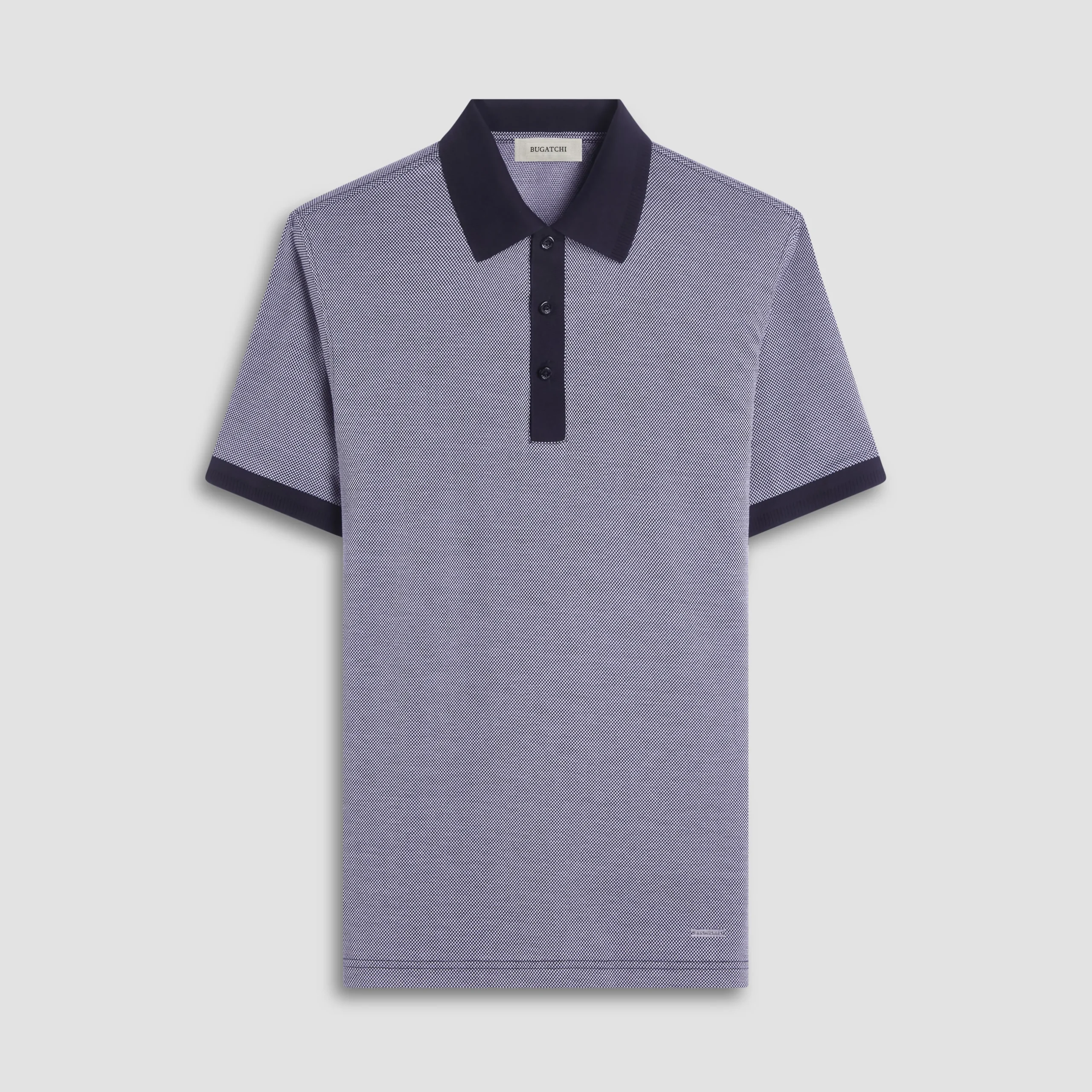 Two-Tone Bird's Eye Polo Shirt