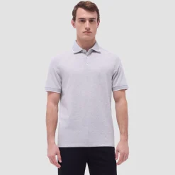 Two-Tone Bird's Eye Polo Shirt