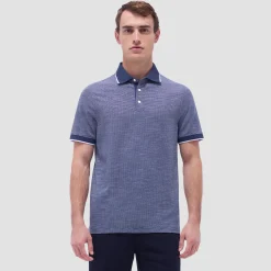 Two-Tone Bird's Eye Polo Shirt