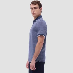 Two-Tone Bird's Eye Polo Shirt