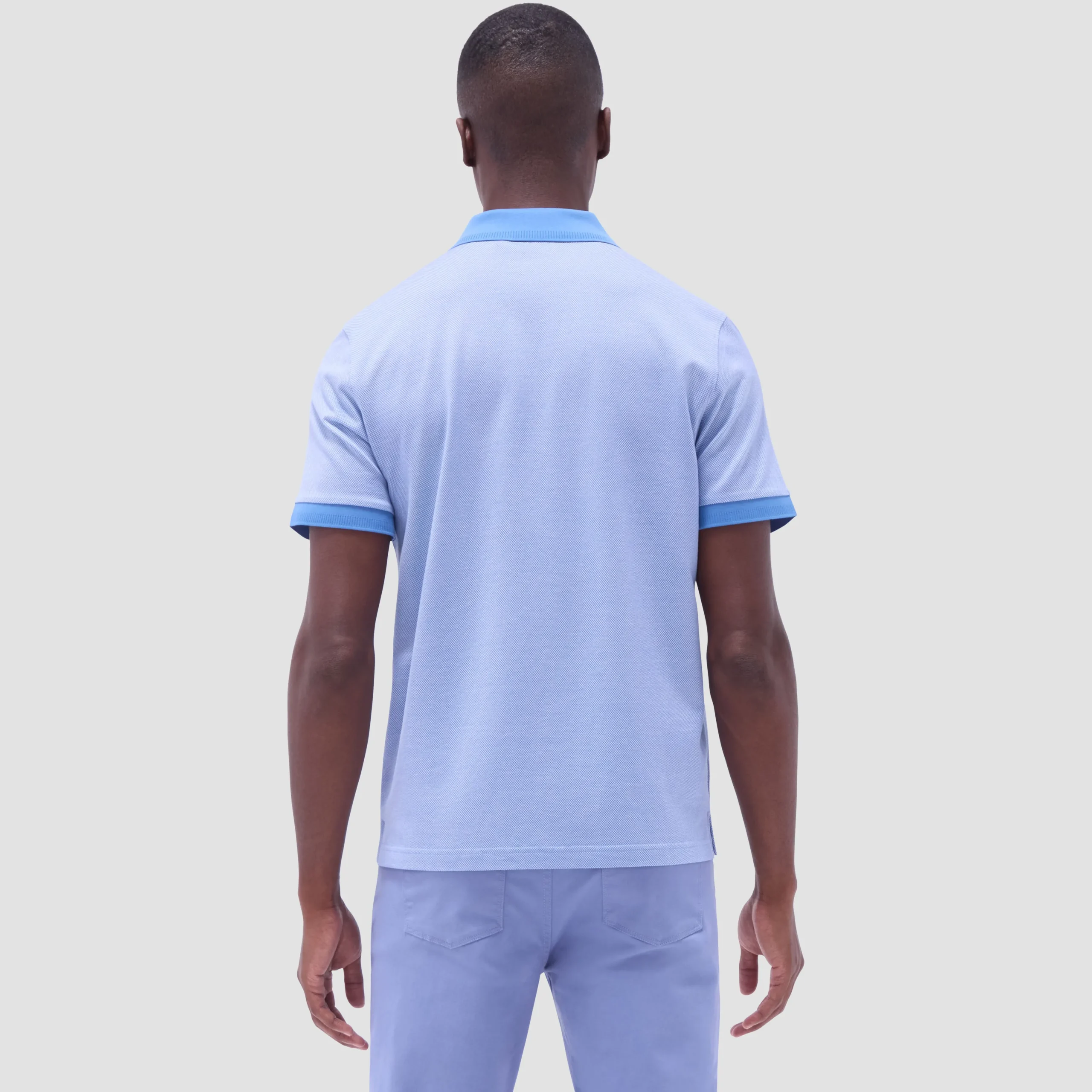 Two-Tone Bird's Eye Polo Shirt