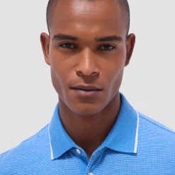 Two-Tone Bird's Eye Polo Shirt