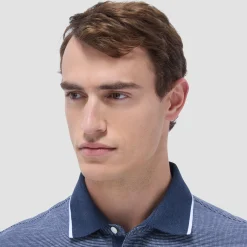 Two-Tone Bird's Eye Polo Shirt