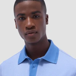 Two-Tone Bird's Eye Polo Shirt