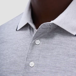Two-Tone Bird's Eye Polo Shirt