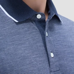 Two-Tone Bird's Eye Polo Shirt