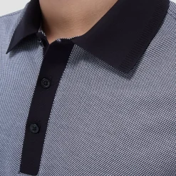Two-Tone Bird's Eye Polo Shirt
