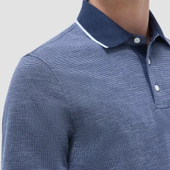 Two-Tone Bird's Eye Polo Shirt