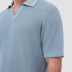 Two-Tone Rib Stitch Short Sleeve Johnny Sweater